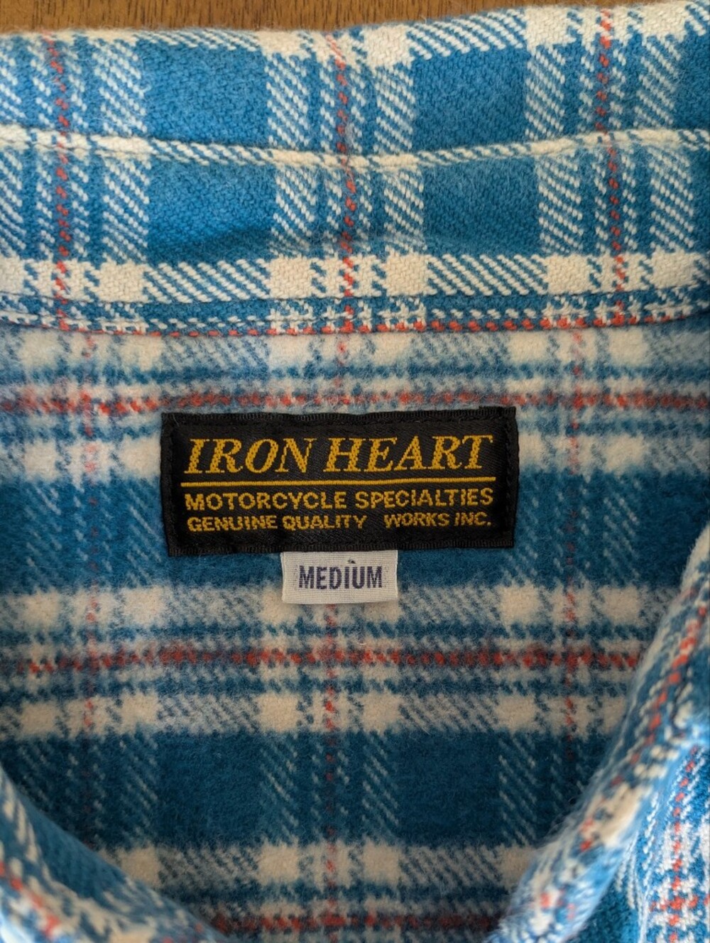Iron Heart Ultra Heavy Flannel Tartan Check Long Sleeve Western Shirt - Medium - Picture 2 of 6